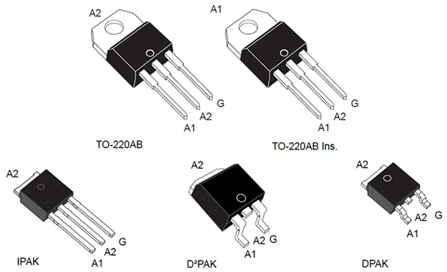 STMicroelectronics Triacs sans limiteur 6 A-16 A
